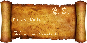 Marek Dániel névjegykártya